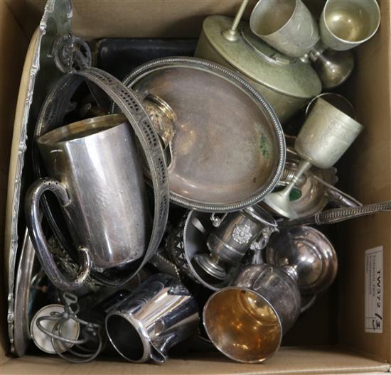 A quantity of silver plated items